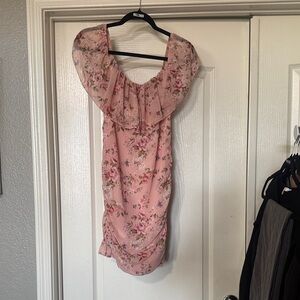 SHEIN Pink Floral Dress